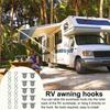 RV Awning Hooks RV Awning Slide Hooks 10X Rubber Portable Quick-Release High-Strength Hardware For Tarp Shade Banner Roller Rod