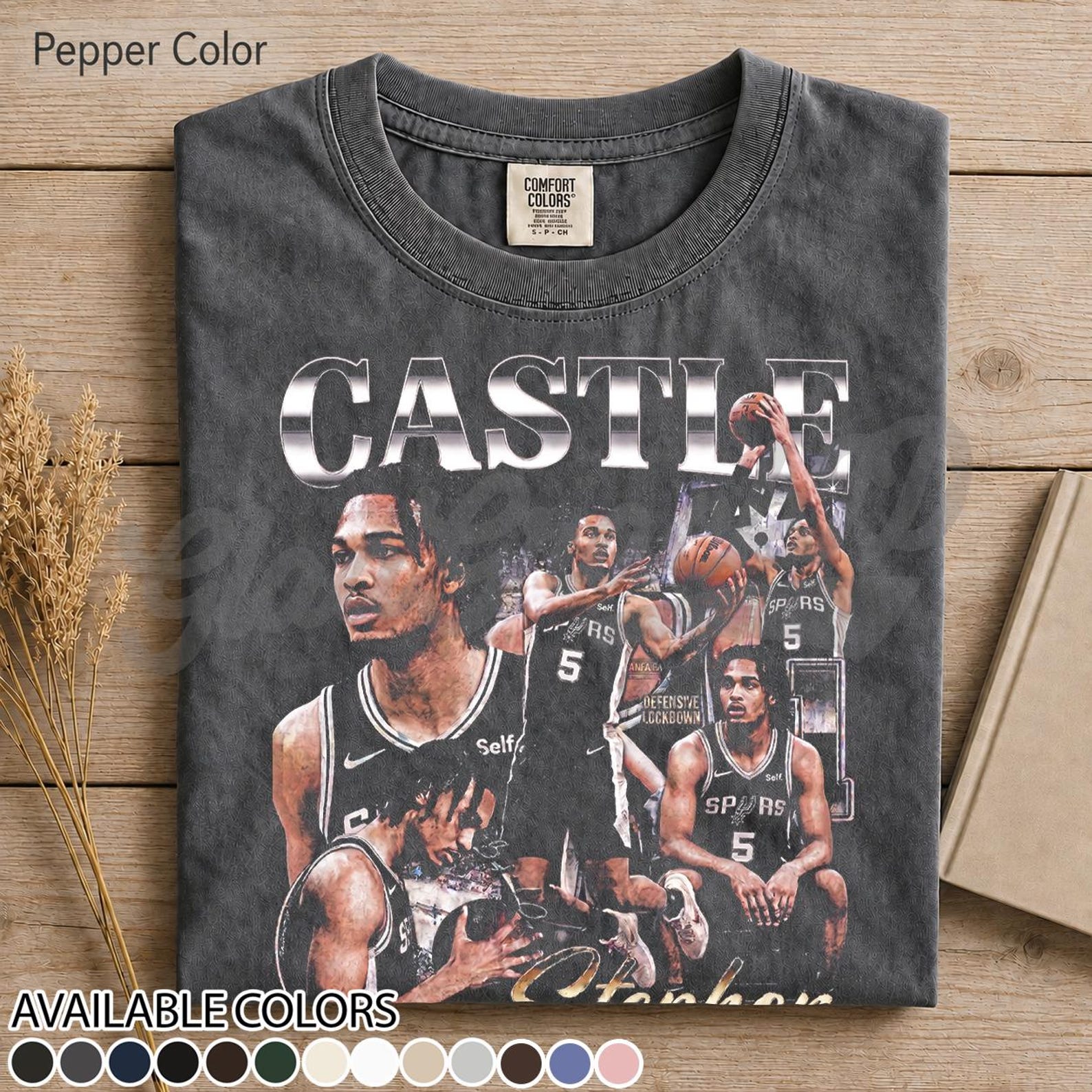 Vintage 90 s Stephon Castle Shirt, San Antonio Basketball Tee BK L