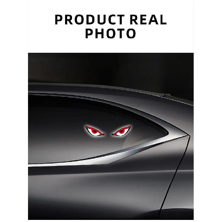Solar Powered Car Demon Eye LED Neon Light USB Rechargeable Wireless Atmosphere Lamp Breathing Ambient Light for Vehicle Decor Neon Lights 4