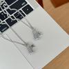 Cold Wind Woven Bucket Basket Pendant Necklace Retro Hip Hop Style Versatile Handbag Zircon Cross Accessories