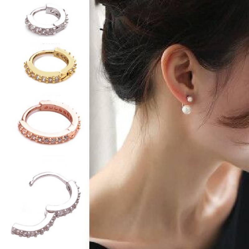 1pcs Small Round Tiny Huggie Hoop Earrings Jewelry Accessories Gifts Decorations