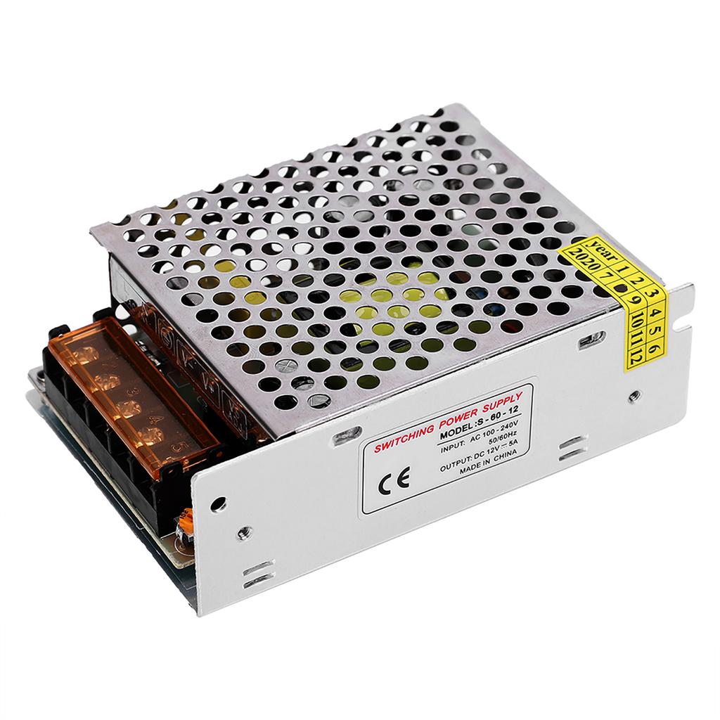 Power Supply Driver Adapter 12V Aluminum Alloy LED Screen Light Bar 3D Printer(S-36-12;12v 3a 36W:AC100-240V )