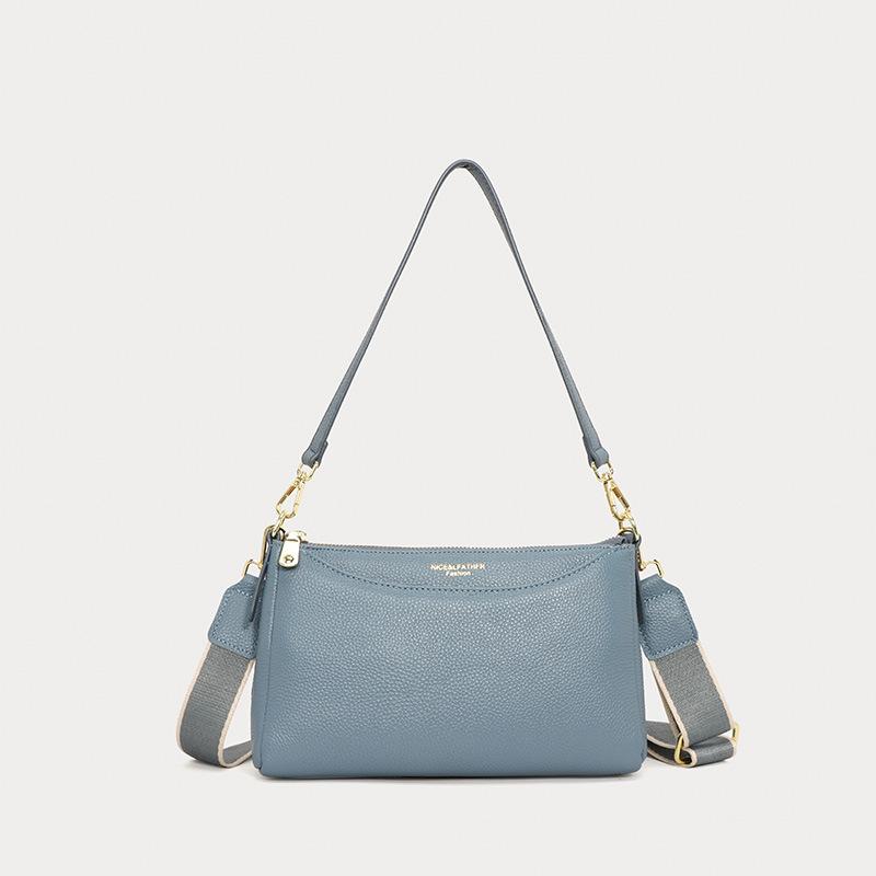 Genuine Leather Women's Bag Fashionable Single-shoulder Crossbody Bag Cowhide Small Square Bag