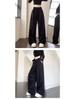 American Gray Hip Hop Wide-Leg Jazz Sweats: Loose, Floor-Length Women's Casual Sports Pants