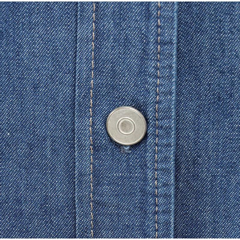 Casual Denim Solid Color Shirt Women Long Sleeve Peter Pan Collar Button Shirts Lady 2025 Spring Summer Loose Single Breasted Outwear