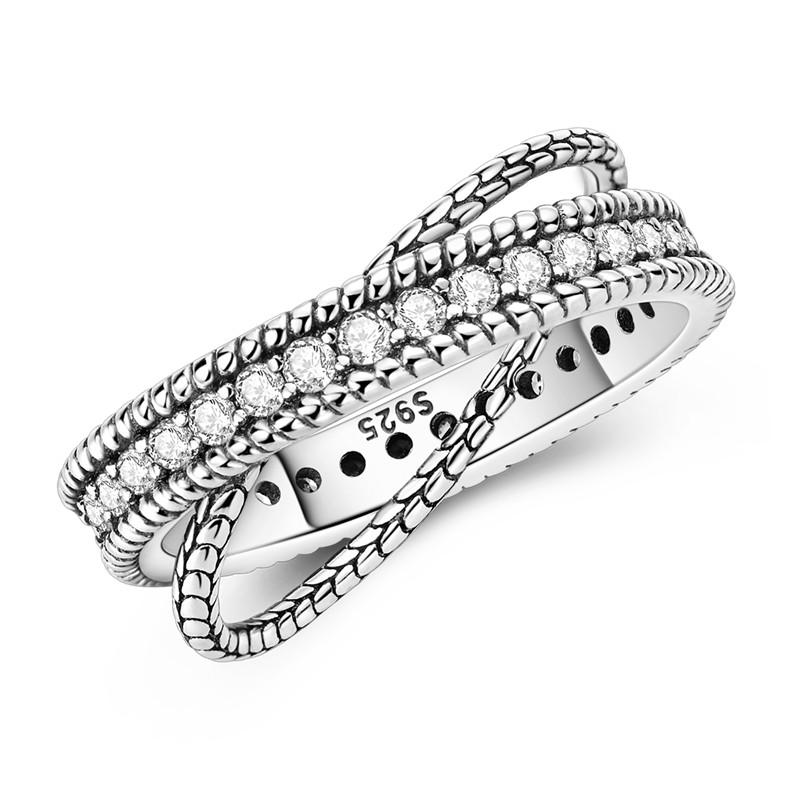 copper Women Rings Sparking Zirconium Ring LOVE Wedding Rings Ideal For Engagement Jewellery Anniversary Gift High Quality