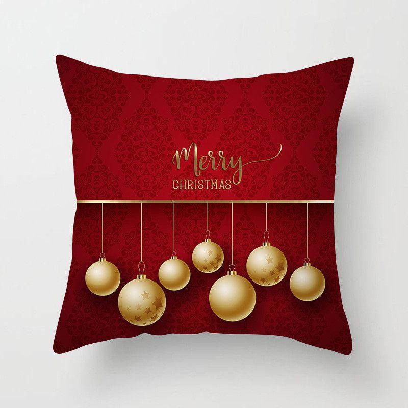 Luxurious Peach Skin Velvet Christmas Cushion Cover With Invisible Zipper Design