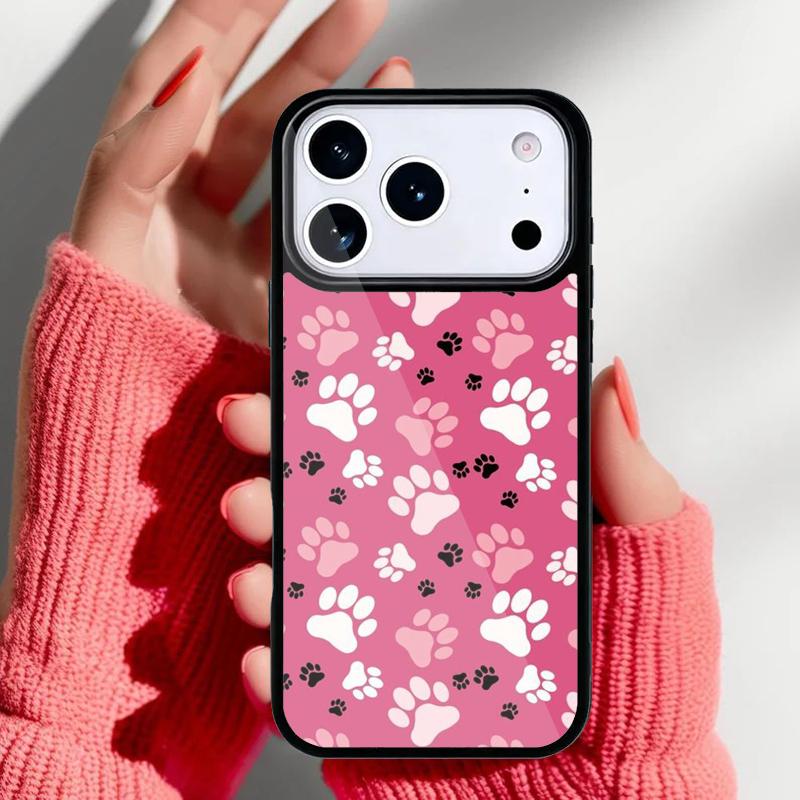 Cat Dog Paw Design soft Phone Case for iPhone 17 16 15 14 13 Pro Max Back Cover for 12 11 Pro Coque