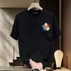 American Style Tough and Handsome Heavyweight Pure Cotton Short Sleeved T-shirt, Niche Plant Friends, Printed Couple Versatile Base Shirt, Top
