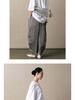 Retro Linen Plaid Pleated Casual Pants