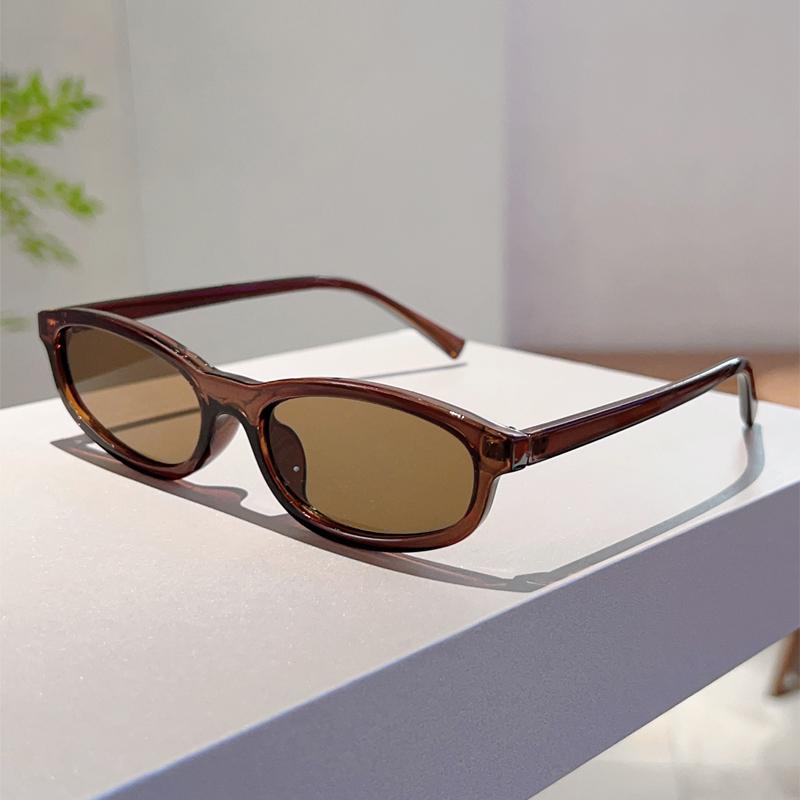 Vintage Oval Sunglasses Women  Fashion New Outdoor Casual Shades Trendy Stylish Luxury Brand Design Decor Sun Glasses