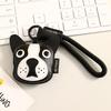 Alloy Puppy Car Keychain Leather Small Pendant New Bag Charm  Birthday Gift