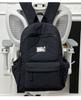 Schoolbag new ins style men's and women's solid color backpack junior high school campus light schoolbag fashionable simple large capacity backpack