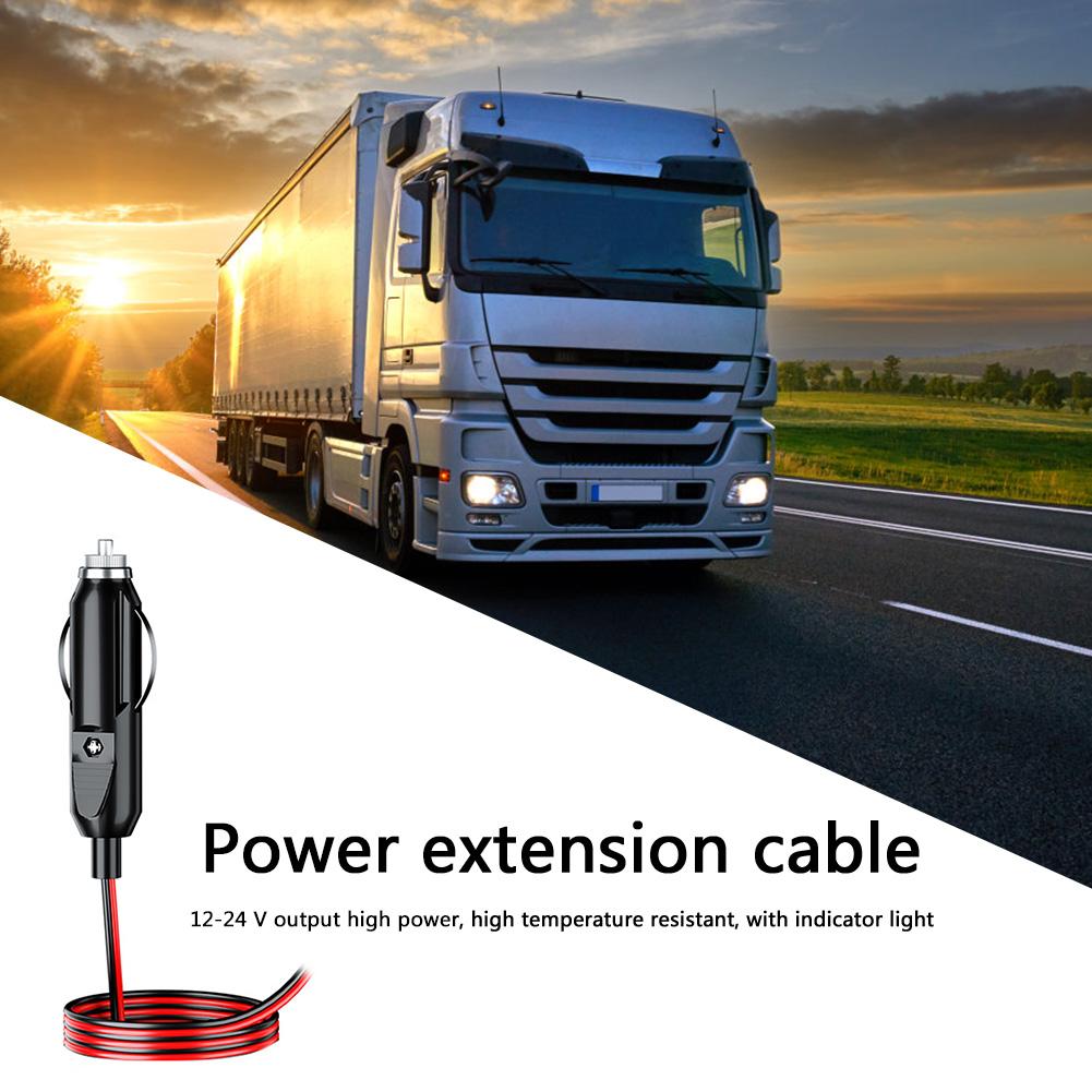 5/2/1PCS 12V 24V Car Cigarette Lighter Socket Splitter with Switch Plug Connector Charger Power Adapter with 0.6m 1.5m 4m Wire