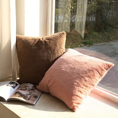 Simple Solid Color Imitation Rabbit Hair Pillow Soft Morandi Color Monochrome Pillow Case Ins Style Furry Pillow