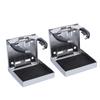 2 Pieces Adjustable Folding Cup Drink Holder Stainless Steel Bottle Holder Stand for Car Marine Boat Truck RV
