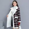 Cappotto in Lana d'Agnello Taglia Grande da Donna Inverno Coreano Casual Velluto Spesso Pelliccia Cappotto di Lana Mid-Length