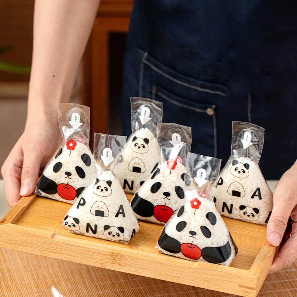 100Pcs Disposable Rice Ball Wrapper Cartoon Pattern Sushi Bag Business