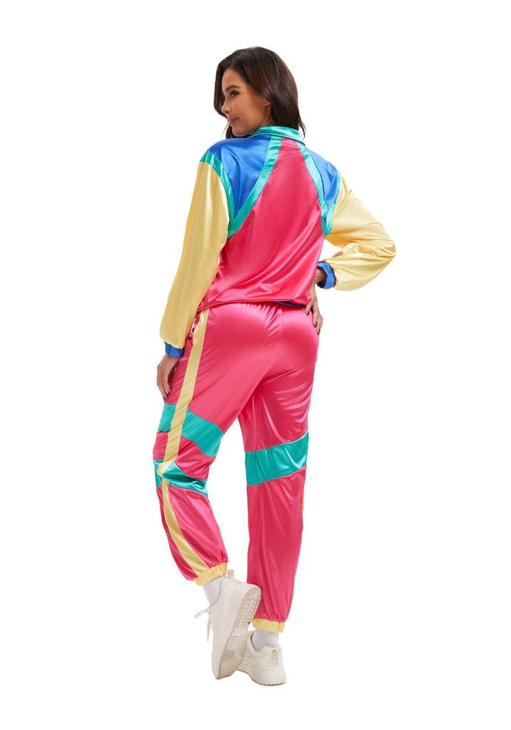 Unisex Retro 70er Jahre Hippie Disco Tanz Kostüm Set