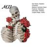 Skeleton Resin Figurine Halloween Couple Figurine, Vintage Gothic Skull Statue, Statue Holiday Party Home Decoration for Shelf Table Mantel