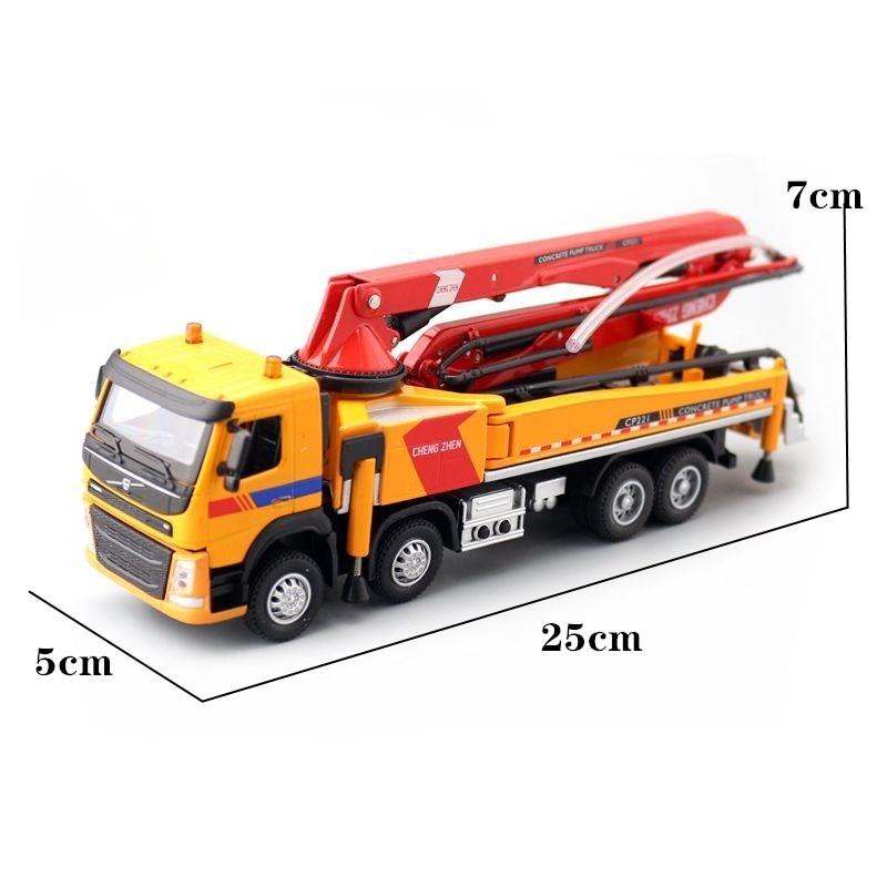 Alloy Volvo Cement Pump Truck Model With Inertia Control For Kids And Collectors