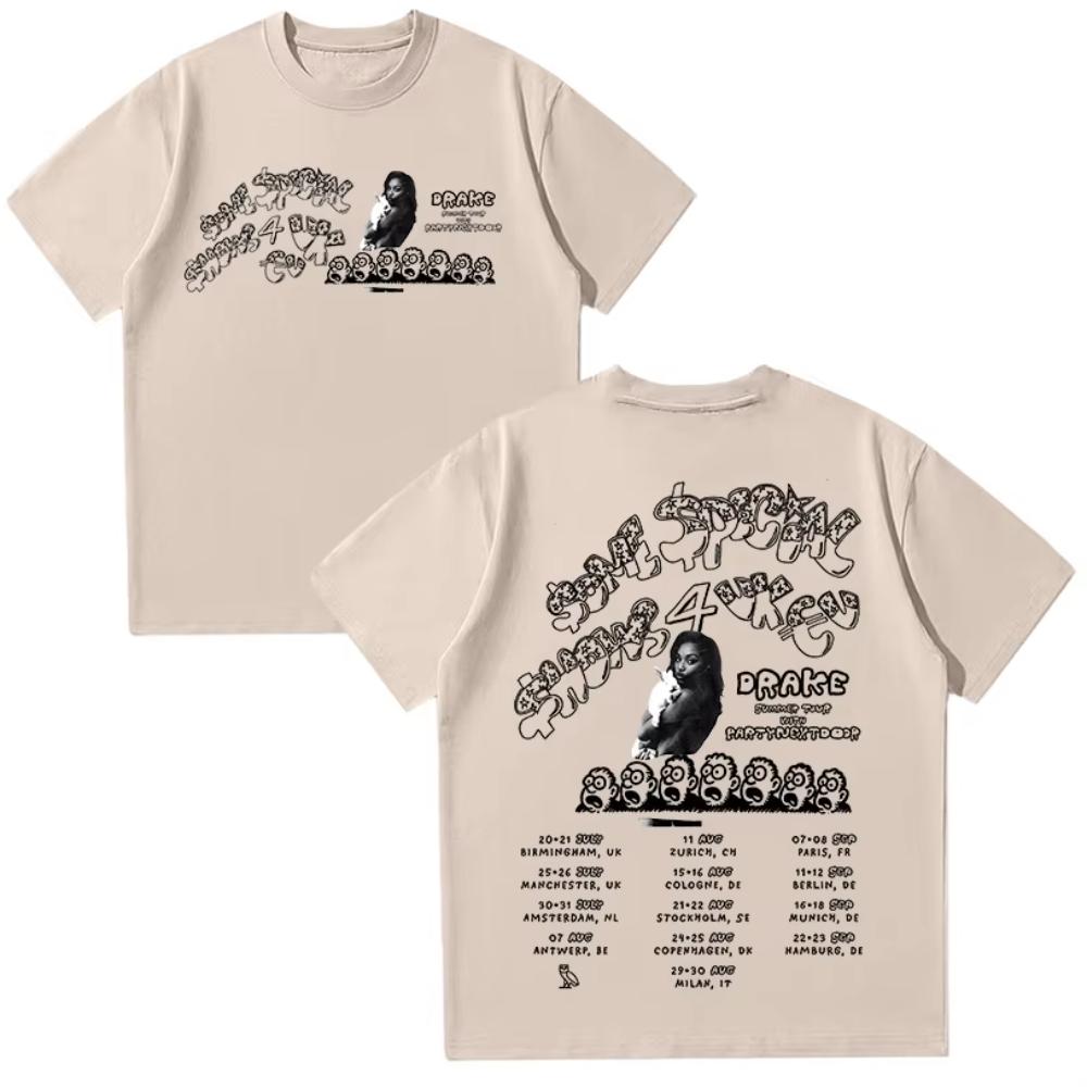 Drake & PARTYNEXTDOOR $ome $pecial $hows 4 Tour 2025 T-Shirt Hip Hop Fashion Summer Cotton Loose Top Fans Gifts High Quality Tee