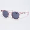 Alloaiweeo [Alo] Al3303 1515 Lilsan Clear Boston Frame Transparent Pink Sunglasses