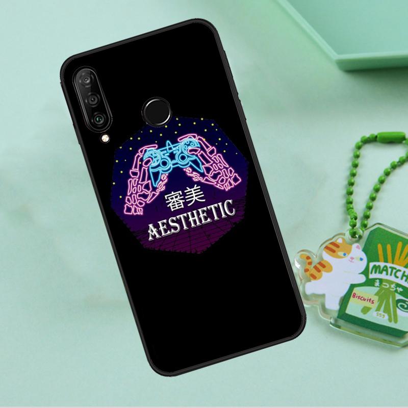 Retro Aesthetic Japanese Game Over For Huawei Nova 8i 11i 12i 12s 9 10 SE Y90 Y60 Y70 Y72 Y61 Y91 P20 P30 P40 Lite P60 Pro Case
