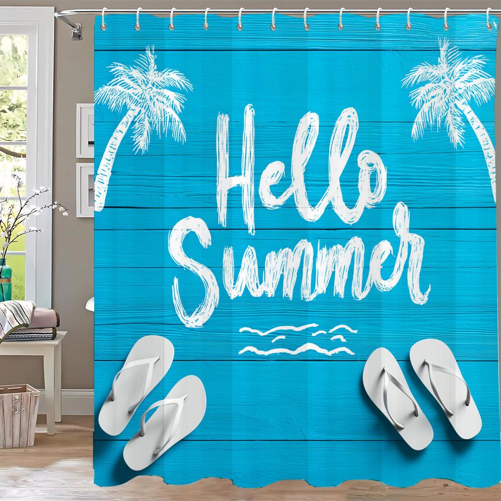 Sea Shell Starfish Style Shower Curtain 3D Printing Fabric Ocean Turtle Bathroom Curtains For Home Decoration Curtain With Hooks