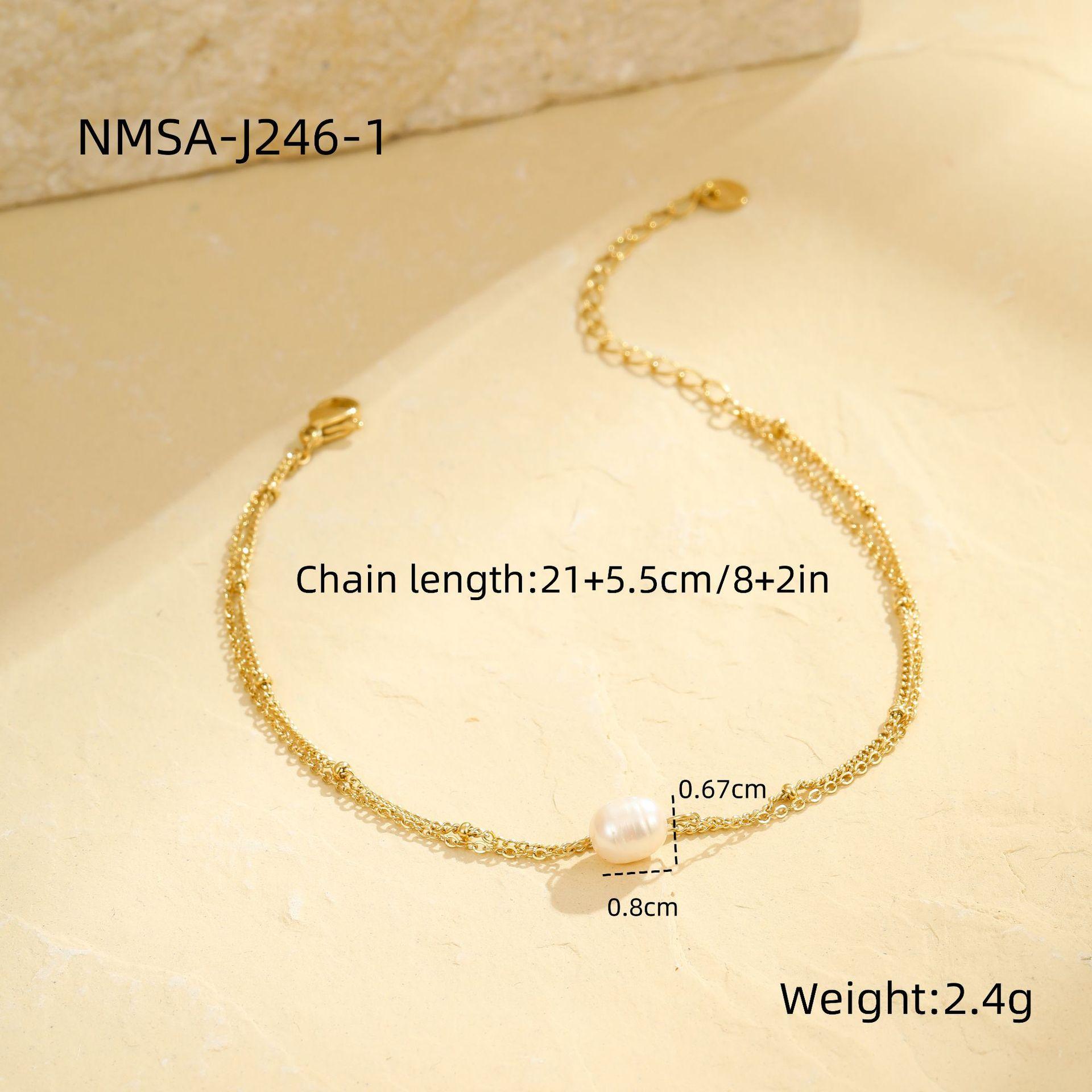 GEMCHIC Women s Summer Beach Design Tassel Pearl Anklet Bracelet Stainless Steel High Quality Elegant Foot Chain