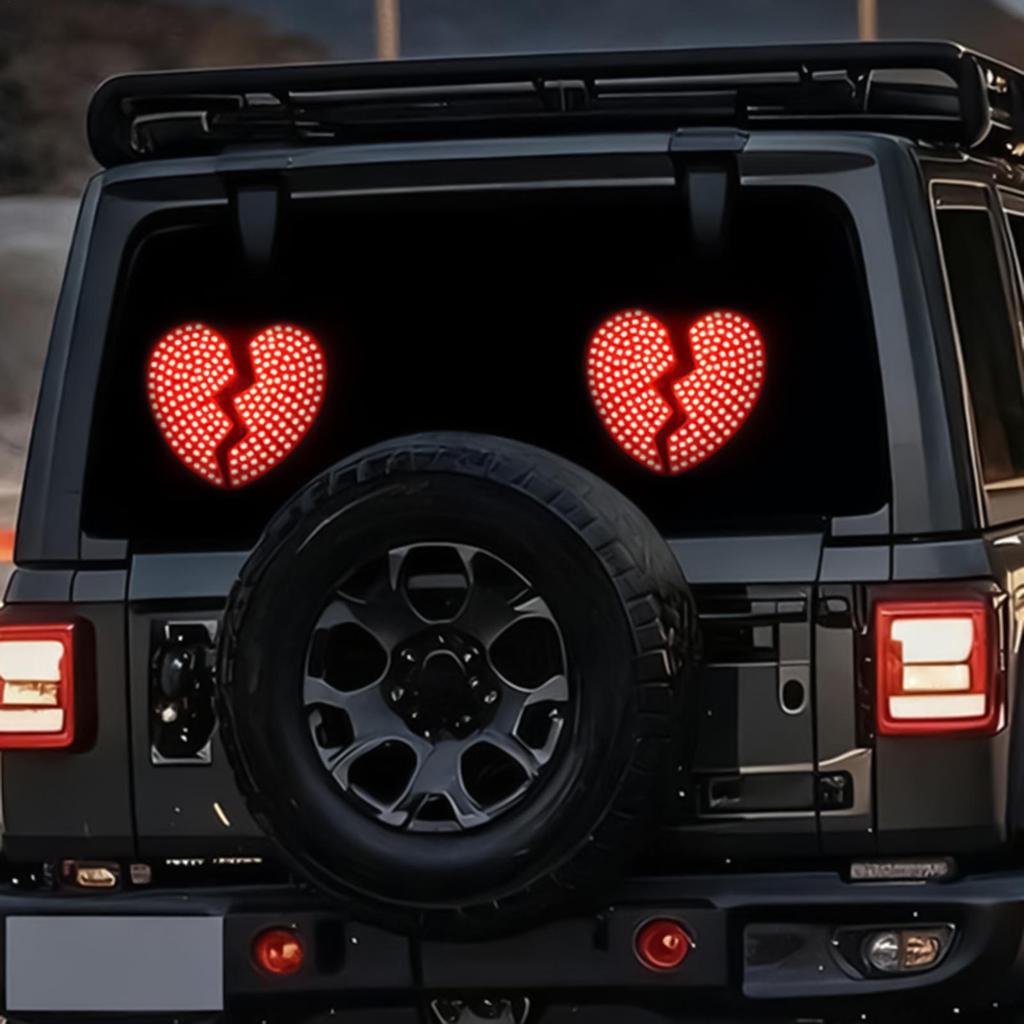 Auto Heckscheibenlicht Liebesherzform Autodekoration Auto Innenraum Atmosphärenlichter Für SUV Wohnmobil Limousine LKW Minivan Van