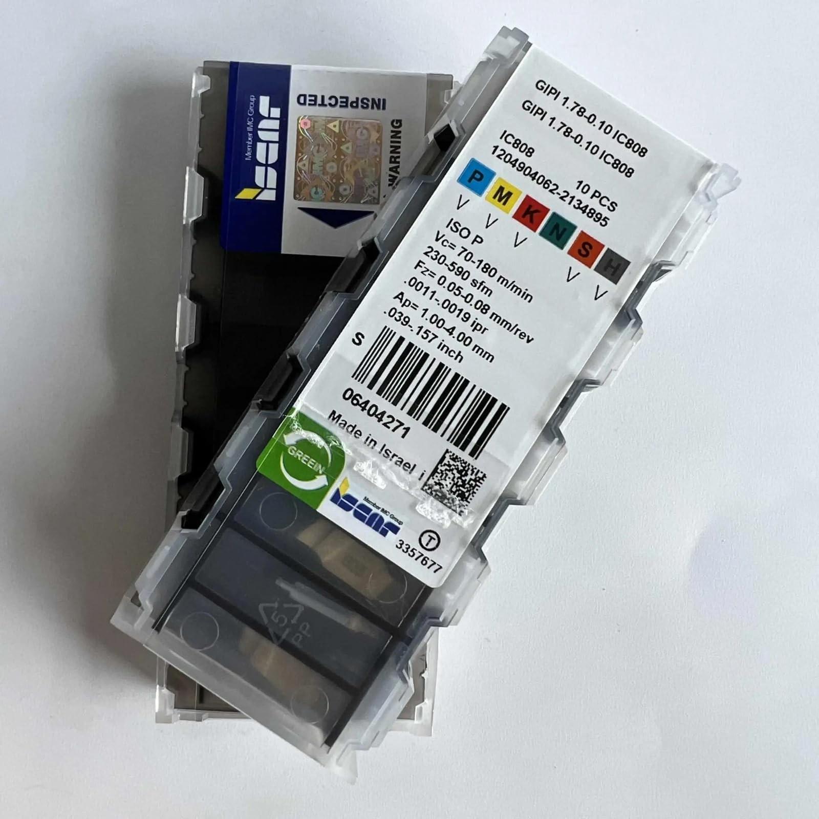 

ISCAR / GIPI1.78-0.10 IC808 /Industrial indexable Carbide Inserts 10 PCS