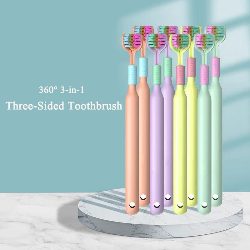 Three Sided Toothbrush Soft Bristle Tooth Brush Ultra Fine Toothbrush Oral Care Safety Teeth Brush Oral Health Cleaner
