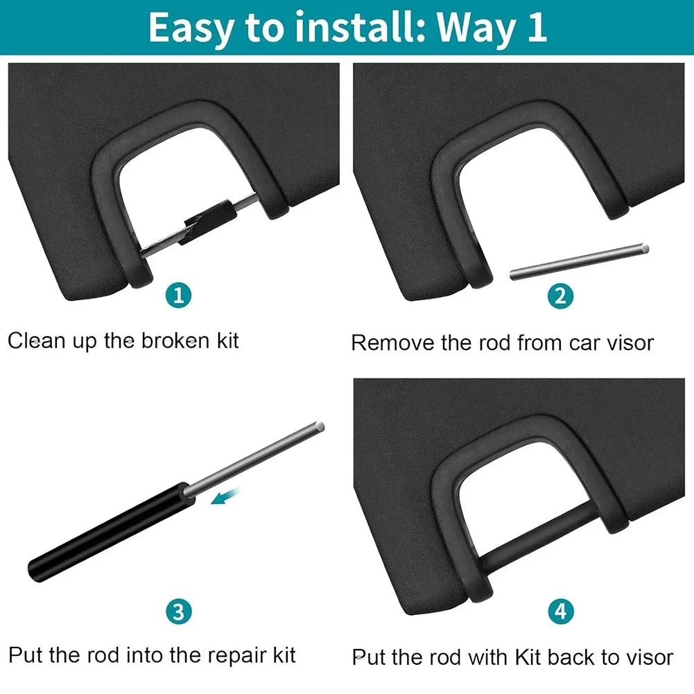 

6PCS Car Sun Visor Repair Kit For Jeep For Wrangler JK 2007-17 Driver&Passenger Sun Visor Repair Tube China Mainland