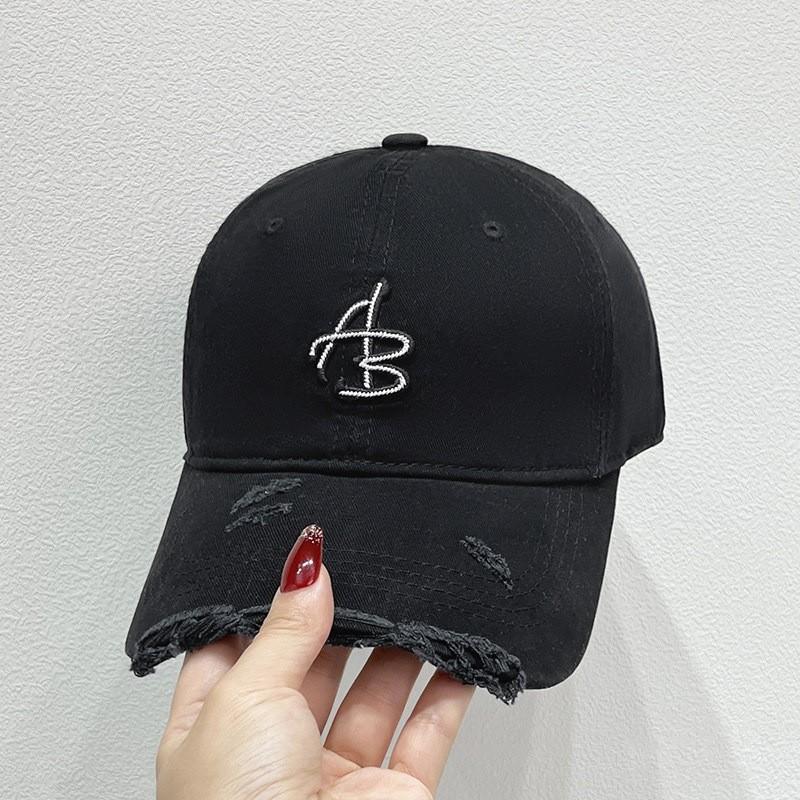 Adjustable Cotton Wide Brim Cap With Letter Pattern For Summer And Autumn Men Women