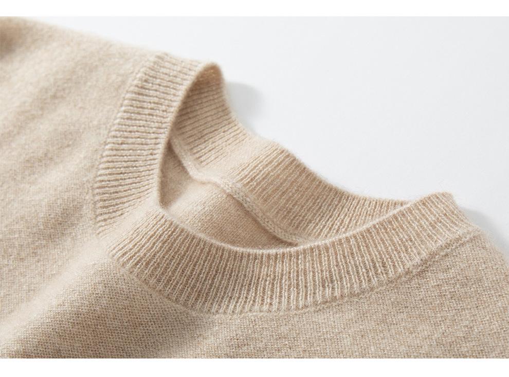 Women's Cashmere Sleeveless Pullover - Round Neck Knit Vest for Autumn Winter Layering