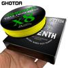 GHOTDA 8 Stränge, 100 m, geflochtene Angelschnur, glatter PE-Draht, 0,6#-8,0#, Durchmesser 0,128 mm–0,47 mm, Stärke 13,2 lb–78 lb