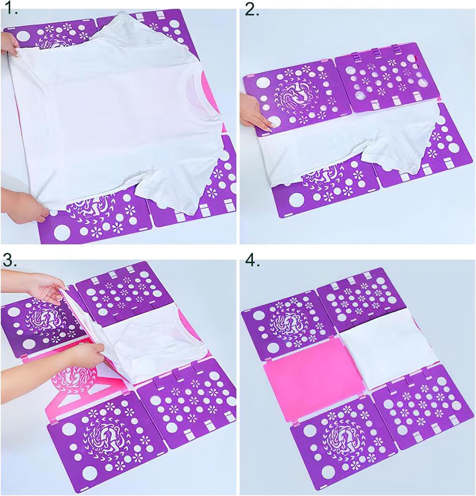 KUUJOJO T-Shirt Folding Board Durable Flip Fold Clothes Folder Save Time Easy to Fast Plastic Clothes Folding Boards for Adults