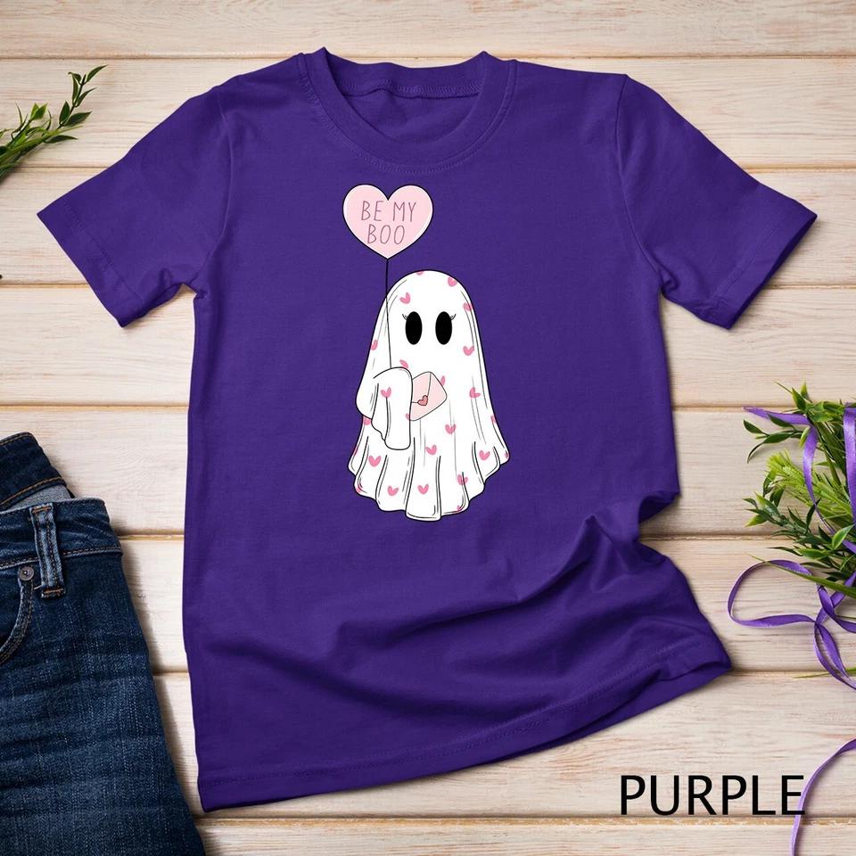 Be My Boo Valentine Cute Pink Heart Ghost Valentine Costume Tee Unisex T-shirt 11 4XL