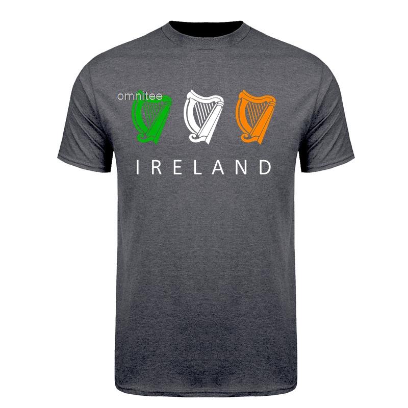 Retro Ireland Flag Irish T Shirt Cool Design Irish Lucky Shamrock St Patricks Day Tshirt Cotton Streetwear Tops HJ137