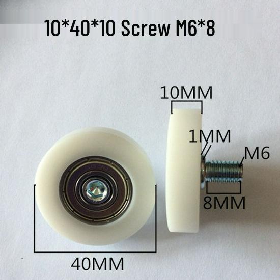 626 Rubber-Coated Nylon Roller with Shaft, 608 Bearing Pulley Wheel Guide