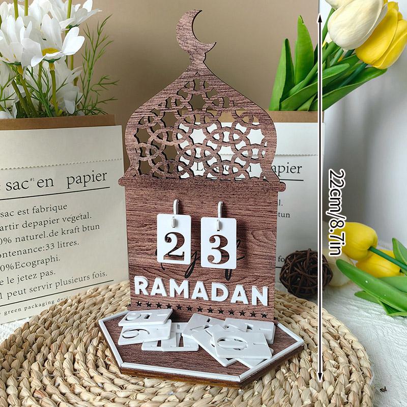 Ramadan Countdown Calendar Eid Mubarak Ornament Kareem Islam Muslim Party Supplies Home Muslim Islamic Festival Party Favors