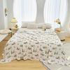 Class A Bamboo Fiber Printed Summer Blanket, Towel Quilt, Nap Blanket, Machine Washable Cartoon Blanket