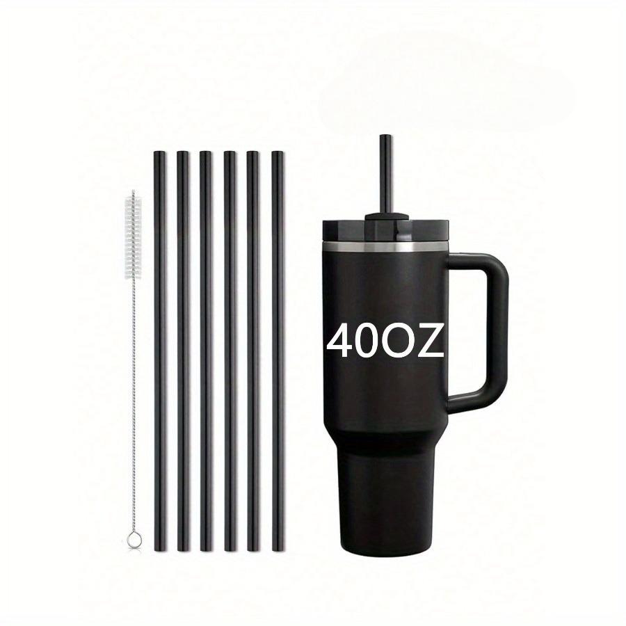 Stainless Steel Metal Drinking Straws Set With Cleaning Brush, For 40oz Tumbler Cups, Ideal For Cold Drinks & Juices, Summer, Kitchen, Christmas Gift