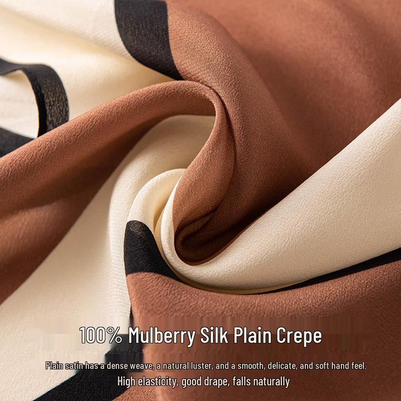 Elegant Women's 100% Mulberry Silk Scarf - Warm, Sun-Protective, Dual-Use Shawl & Neck Warmer