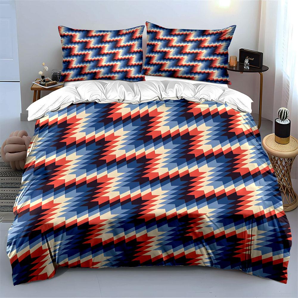 Zigzag geometric chevron pattern. Bedding sets Duvet cover sets Duvet covers Pillowcases(1 * Duvet Cover 2 * Pillowcases, without duvet insert)