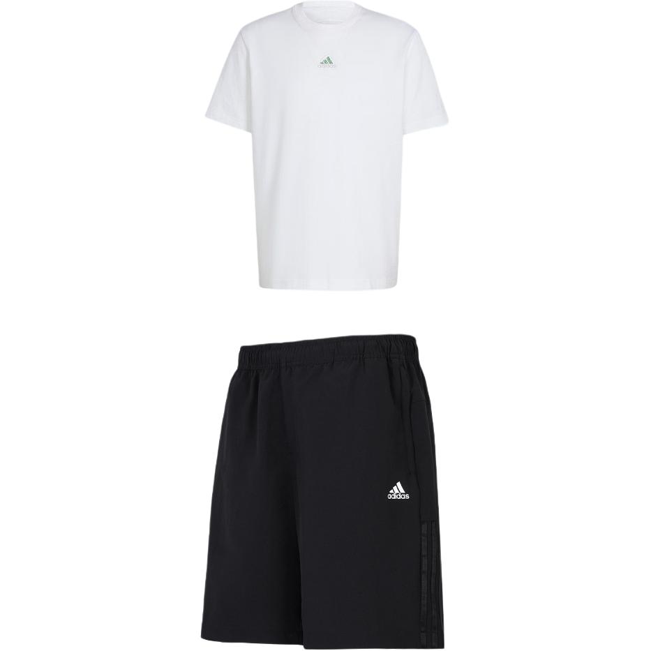 

Adidas Breathable Comfortable Round Neck Short Sleeve T-Shirt Quick Dry Running Durable Shorts Casual Sports Suit Men Sportswear IR8400+HE7405 S
