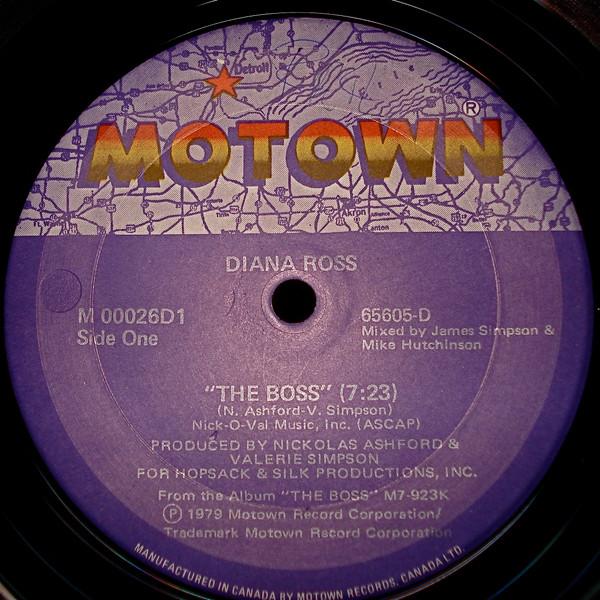 

12inch Record DIANA ROSS The Boss M00026D1 Motown 1979 Canada SoulFunk Used