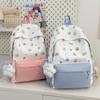 Schoolbag Printed Backpack Korean Version Ins Cute Cartoon Backpack Female Large Capacity Graffiti Student Sweet Versatile Backpack
