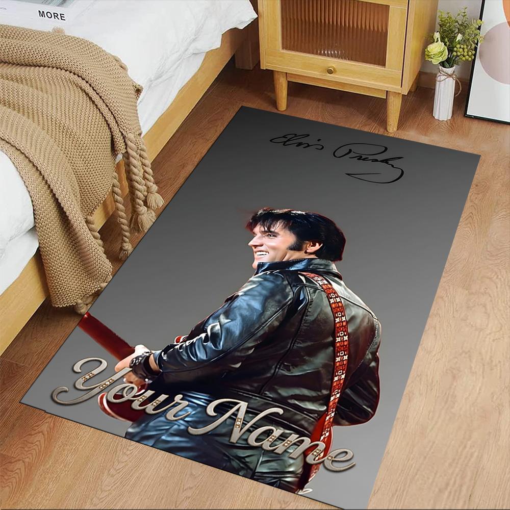 Elvis Presley Customize Your Name Floor Rug Office Rug Perfect for Decorate Room Outdoor Living Rooms Dining Room Antislip Carpet Office Home Decor